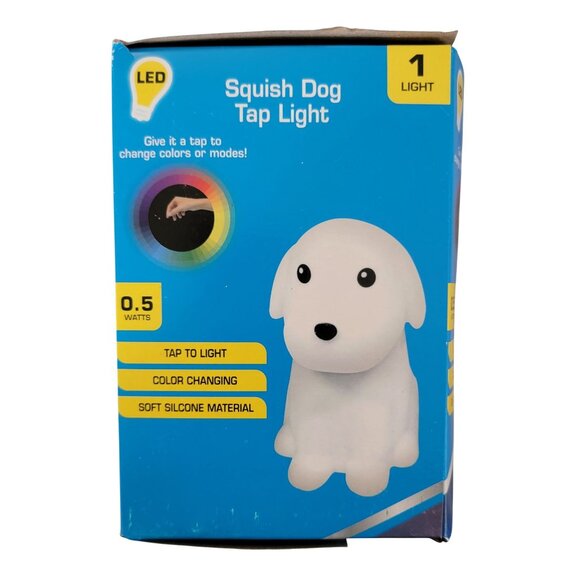 LED Squish Dog Tap Light Color-Changing Soft Silicone Night Lamp - Picture 7 of 8
